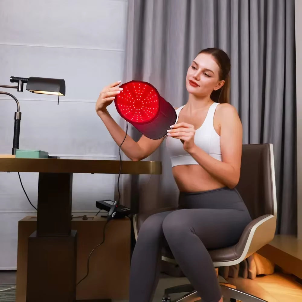 New Infrared Therapy Hair Growth Cap 96Pcs Leds 660 & 850 Nm Red Light for Hair Regrowth anti Hair Loss Relax Scal Care Hat