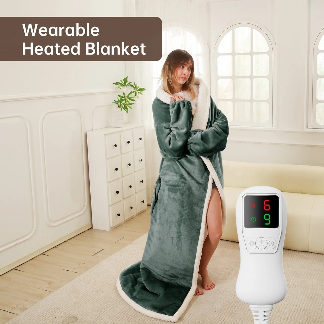 Heated Blanket Throw Size, Washable Heated Throw Blanket Electric, Electric Throw Blanket, Grey, 50" X 70", Blanket Warmer Heating Blanket Heat Warming Blanket Electric Blanket Throw Heater