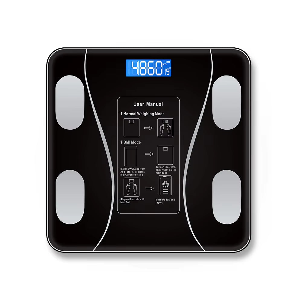 Smart Bluetooth Body Fat Scale | Digital Bathroom Weight Scale with App for Body Composition Analysis