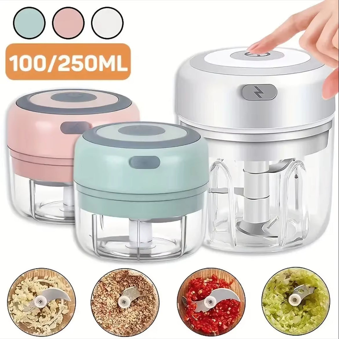 Multifunctional Electric Garlic Chopper 100/250Ml Portable Vegetable Grinder Onion Mixer Mashing Machine for Kitchen
