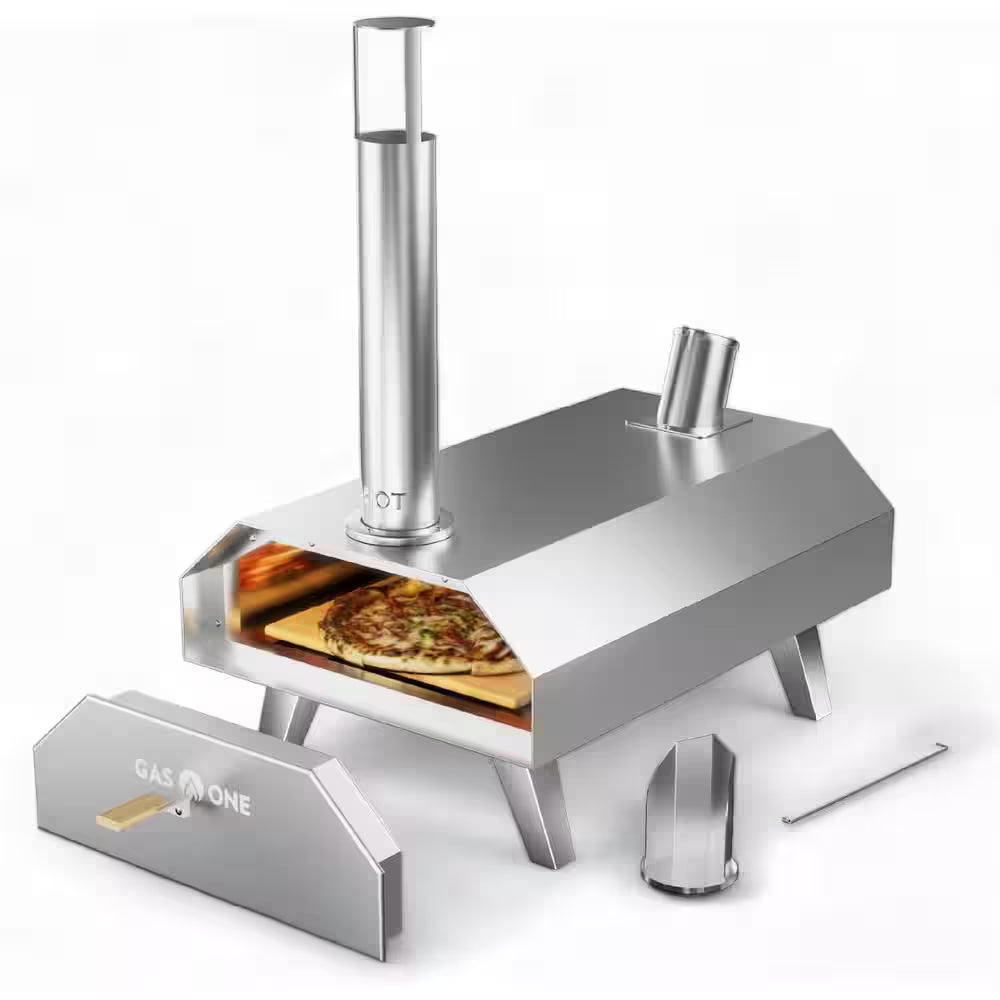 12 In. Wood Pellet Outdoor Pizza Oven in Stainless Steel